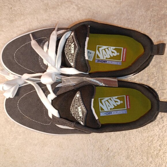 VANS Men's 7/Womens 8 Kyle Walker Twill Raven Suede Grey Black White VN0A5JIE87C - Picture 5 of 12